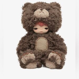 Brown Plush Bear Hooded Doll Costume Accessory